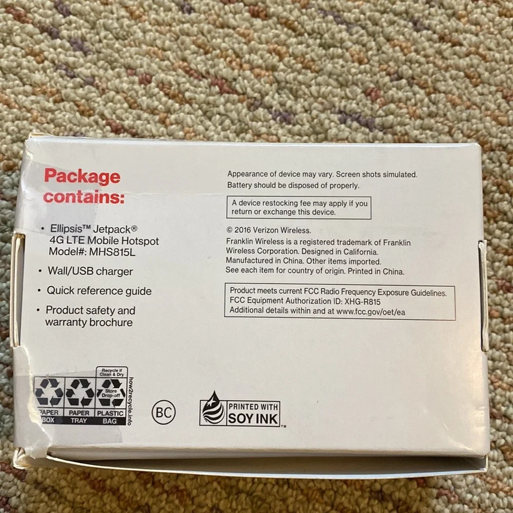 Verizon Ellipsis jetpack NIB